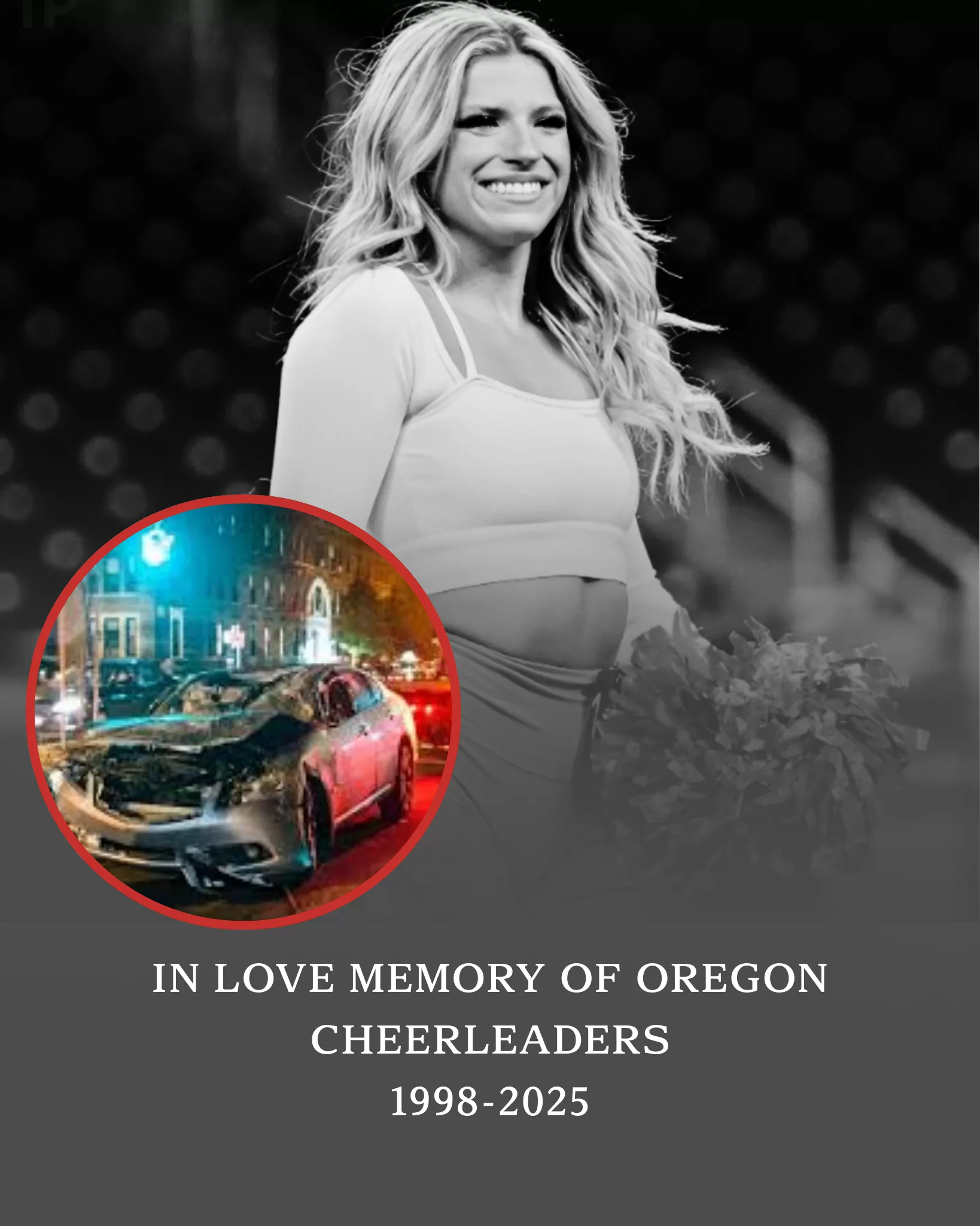 SAD NEWS: Rookie Orengon Duck cheerleader, after a night of lifting spirits despite the team's crushing loss, was tragically involved in a horrific accident on her way home — leaving fans and the football community in shock... Currently, she is...