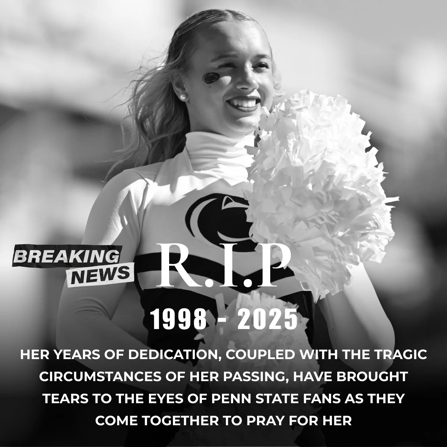 💔 A longtime Penn State cheerleader, who devoted many years to serving Penn State fans, has passed away at the age of 27 following a heartbreaking family dispute, leaving behind a 3-year-old child.