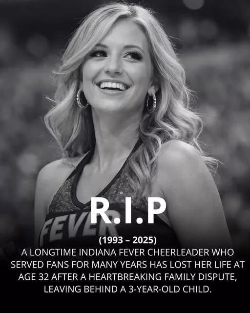 "A longtime Indiana Fever cheerleader who served fans for many years has lost her life at age 32 after a heartbreaking family dispute, leaving behind a 3-year-old child. Her years of dedication, coupled with the tragic circumstances of her passing, have brought tears to the eyes of Indiana Fever fans as they come together to pray for her.