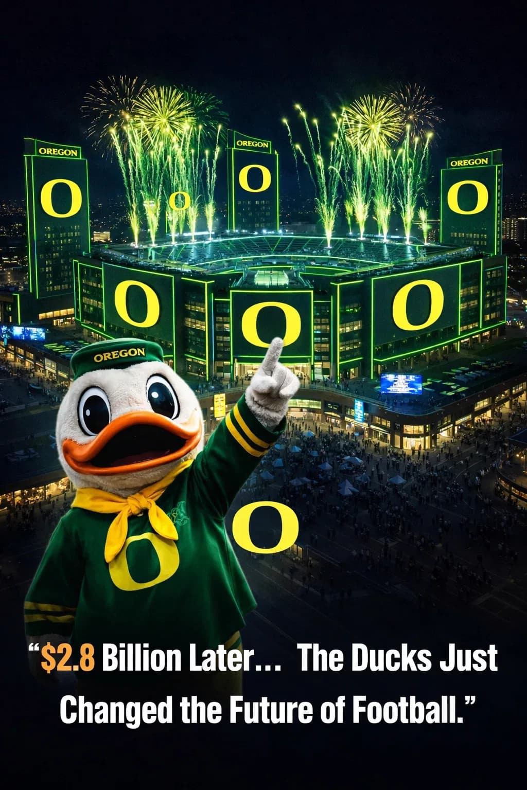 Oregon Ducks Announce Historic $2.8 Billion Autzen Stadium Transformation, Redefining the Future of College Football