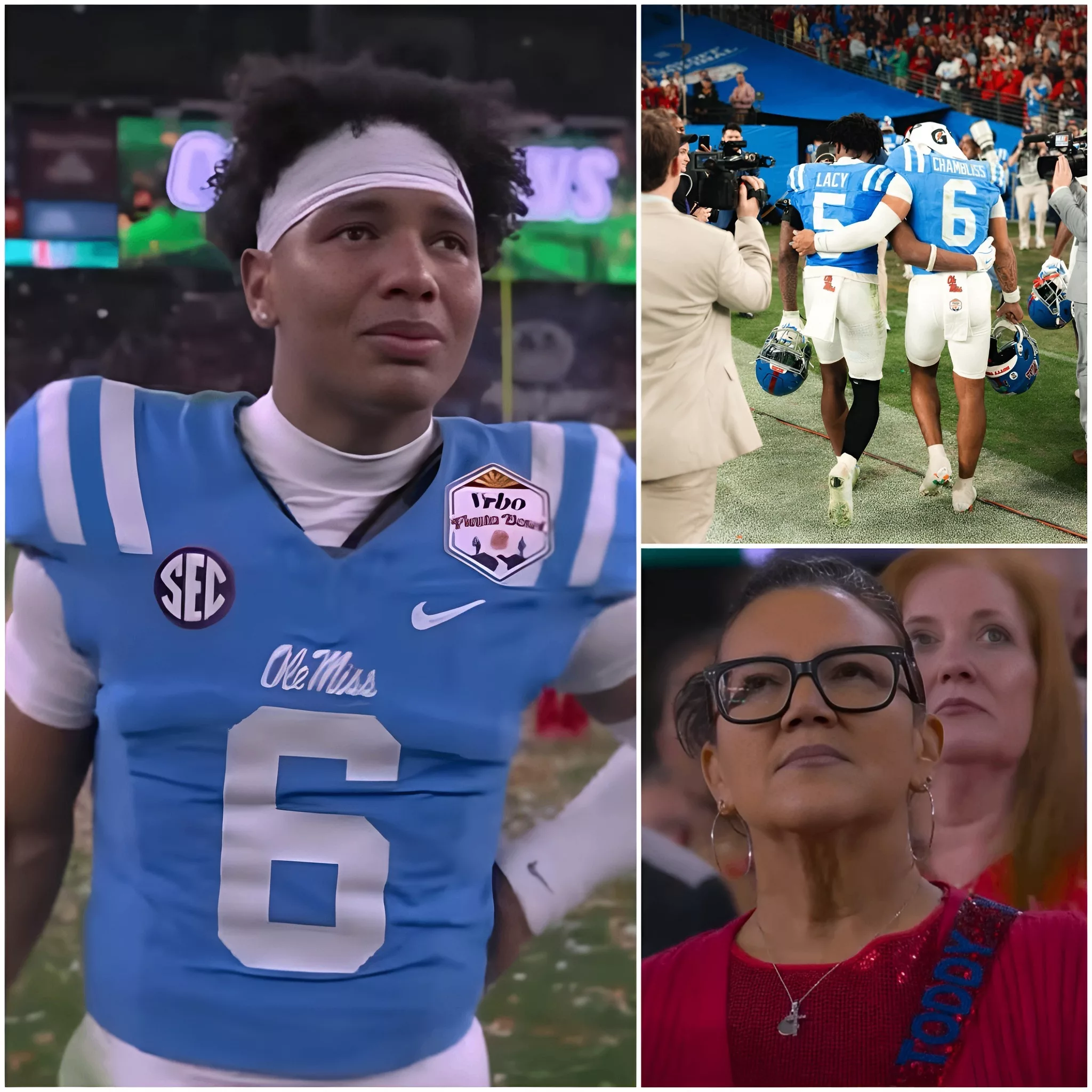 BREAKING NEWS: After Ole Miss’ heartbreaking 27–31 loss to Miami in the College Football Playoff Semifinal at the Vrbo Fiesta Bowl, State Farm Stadium, Trinidad Chambliss stepped in front of the cameras and delivered one of the most emotional postgame messages of Ole Miss’ season.