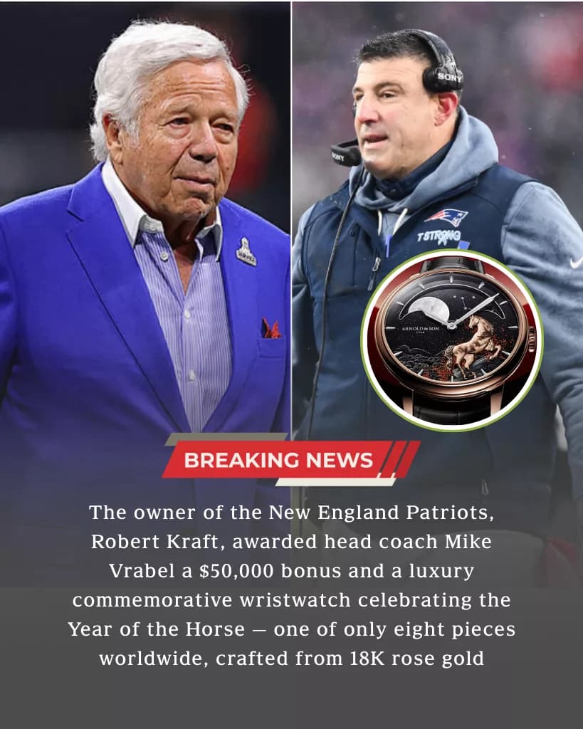 Robert Kraft Honors Mike Vrabel With Historic Bonus and Rare Timepiece After Statement Win Over Texans