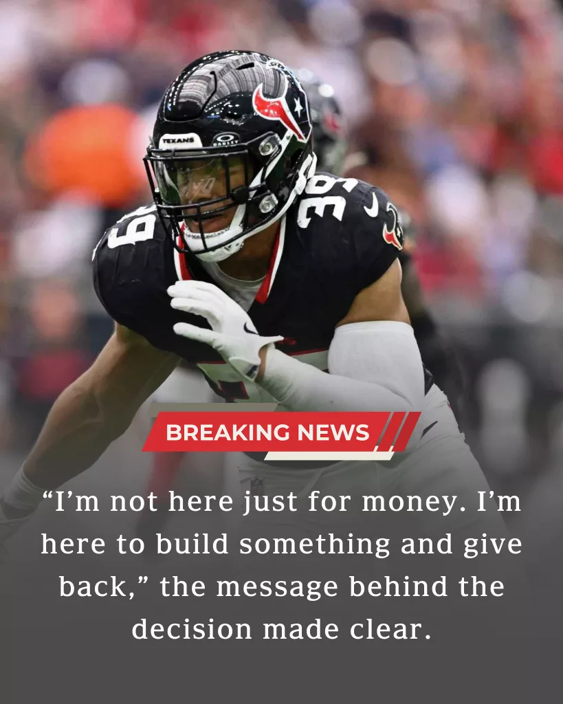 HEART BREAKING: Amid a Turbulent Rebuild, Texans Role Player Chooses Loyalty Over Money