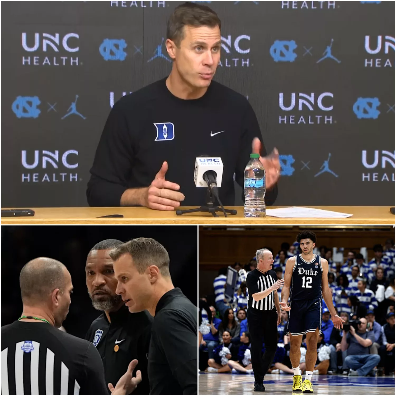 Officiating Crew Suspended After Duke–North Carolina — Six Words From Jon Scheyer Ignite a Firestorm