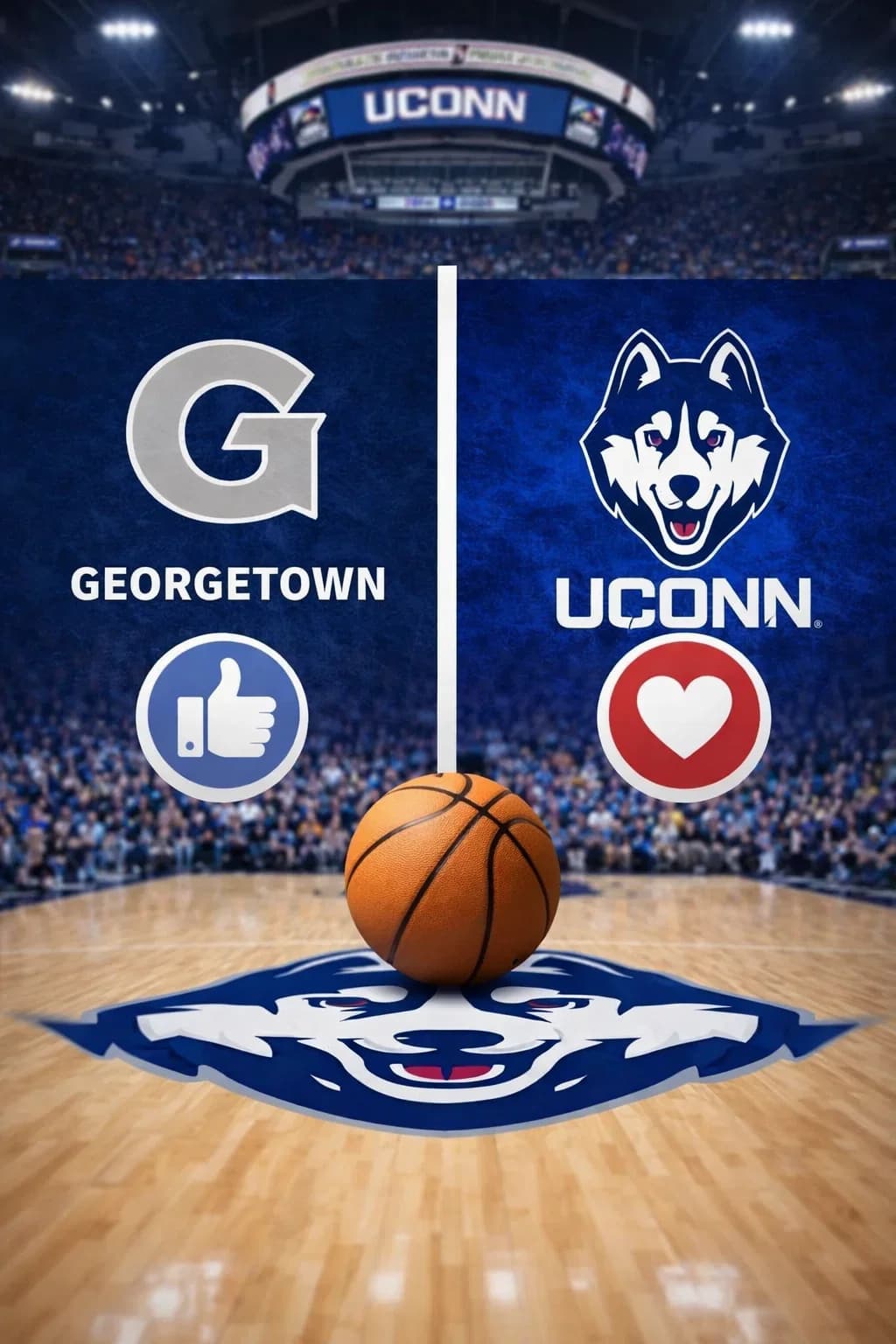 SCHEDULE UPDATE: UConn Huskies vs. Georgetown Hoyas — TIME CHANGE NOTICE