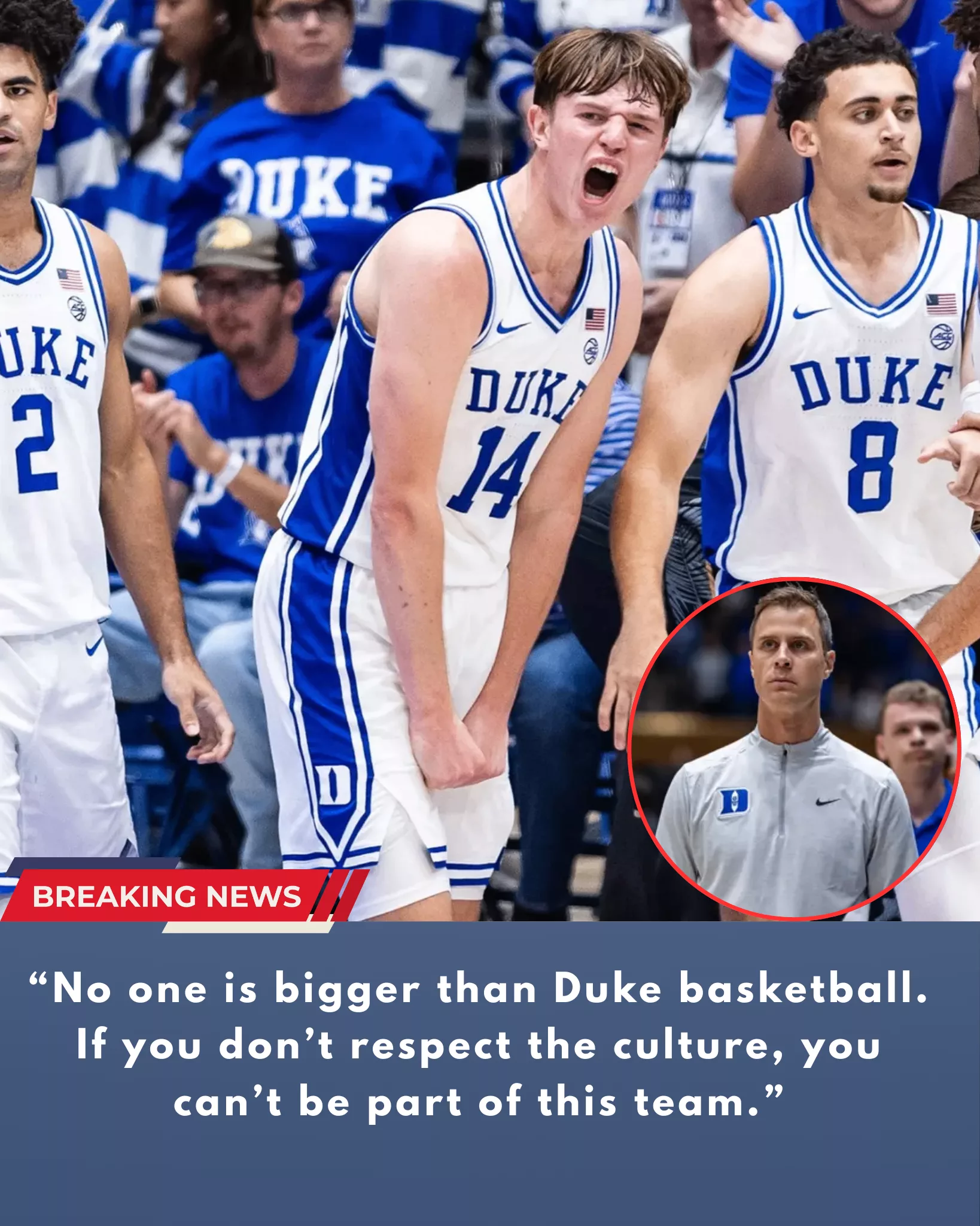 Culture Over Convenience: Jon Scheyer Draws a Hard Line Before Duke–UNC