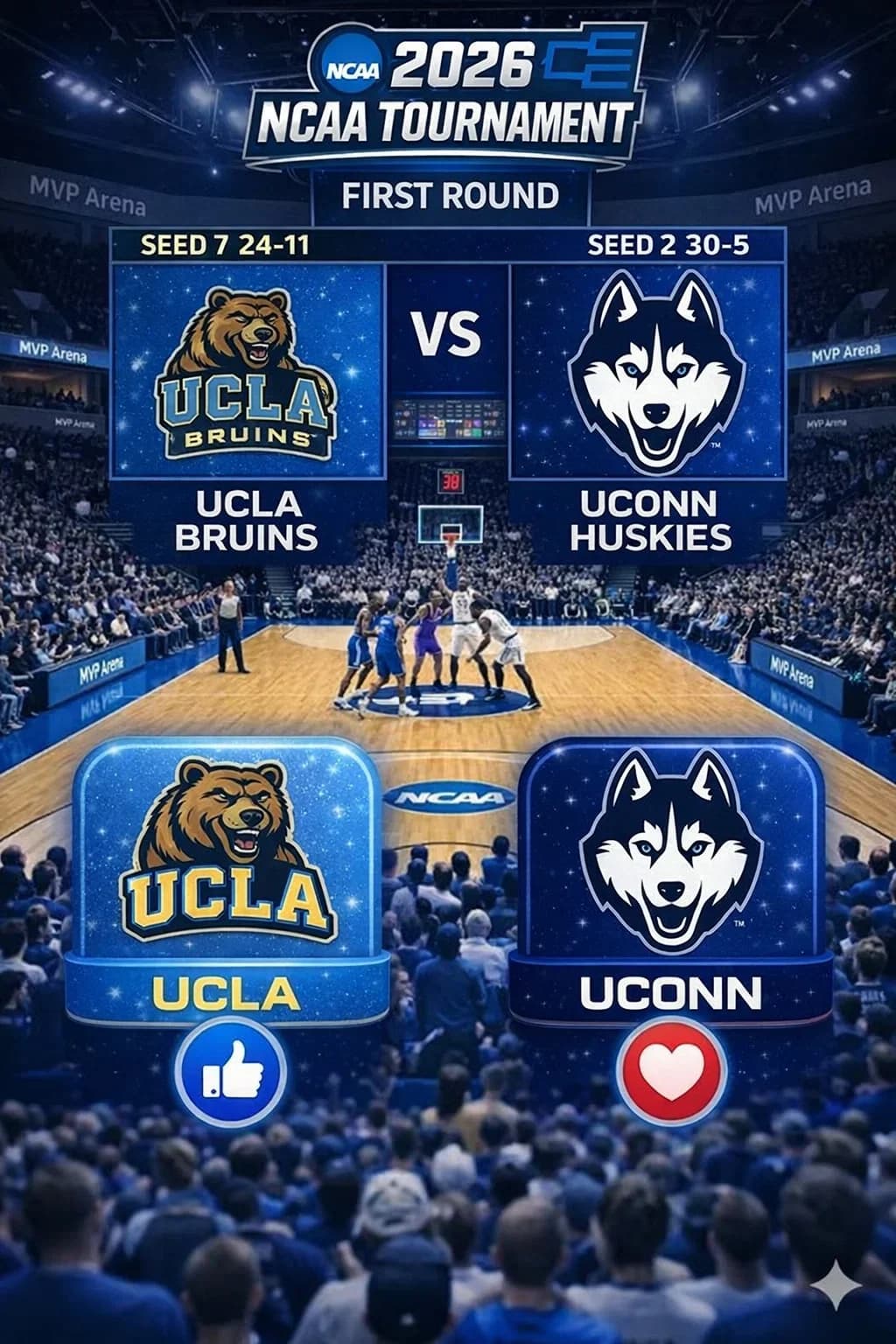MARCH MADNESS BLOCKBUSTER: UConn vs. UCLA Primetime Showdown Confirmed for Xfinity Mobile Arena