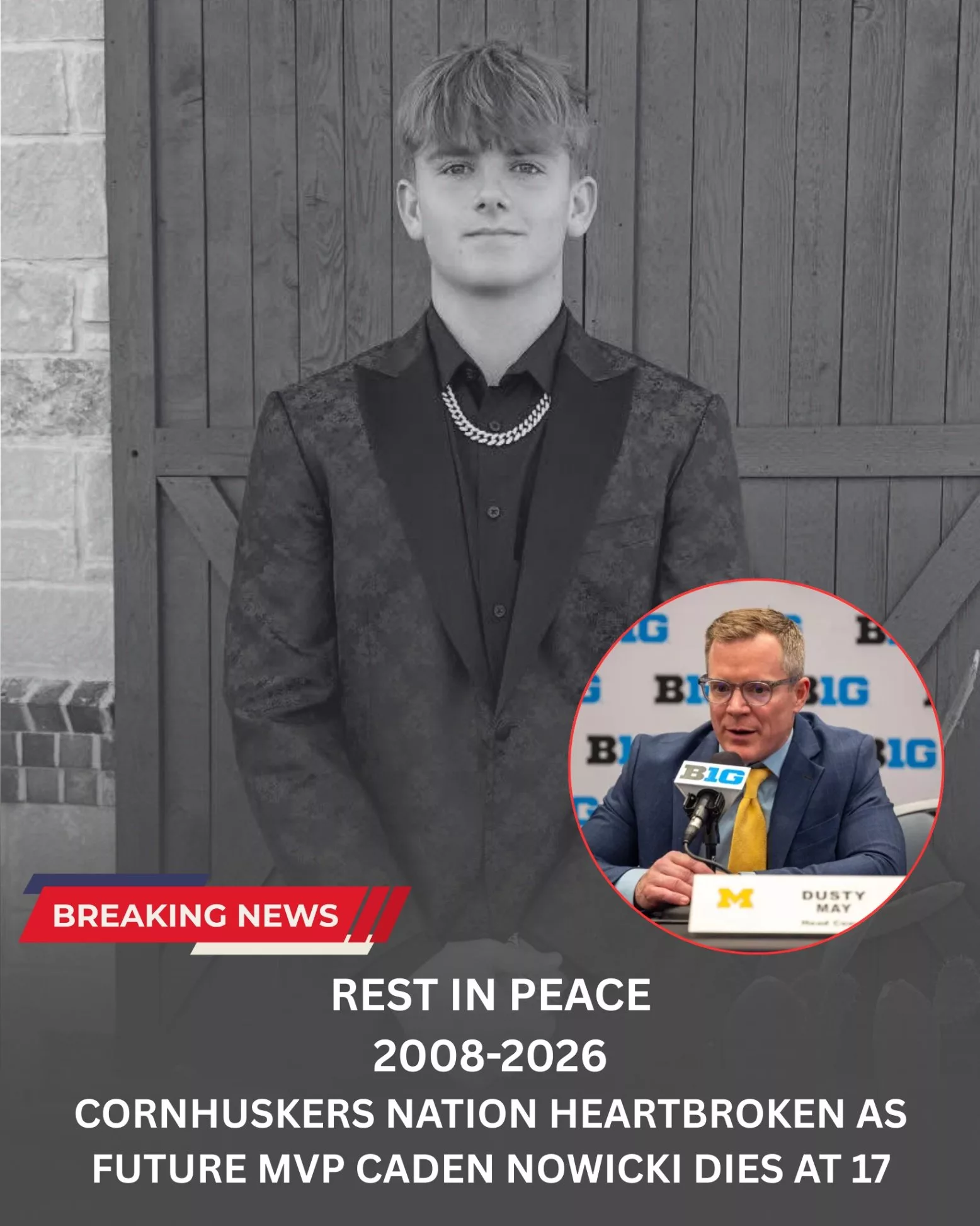 The college basketball world is mourning the tragic loss of Caden Nowicki, one of the most promising young talents in the high school ranks and a player closely linked to the future recruiting plans of the Michigan Wolverines.