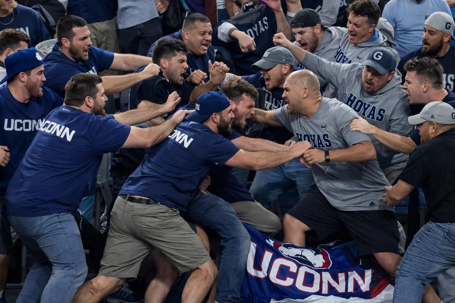 Georgetown Fan Arrested After Desecrating UConn Flag and Launching Brutal Assault at Big East Tournament