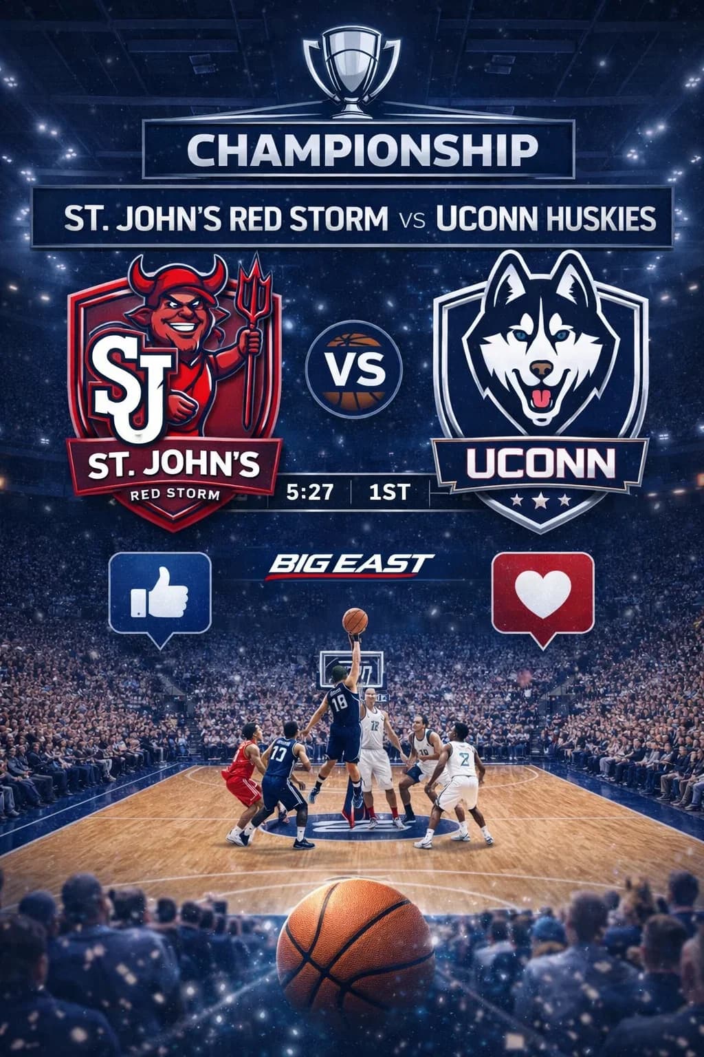 STORM AT THE GARDEN: FOX Sports Shifts Schedule for Epic UConn vs. St. John’s Big East Finale