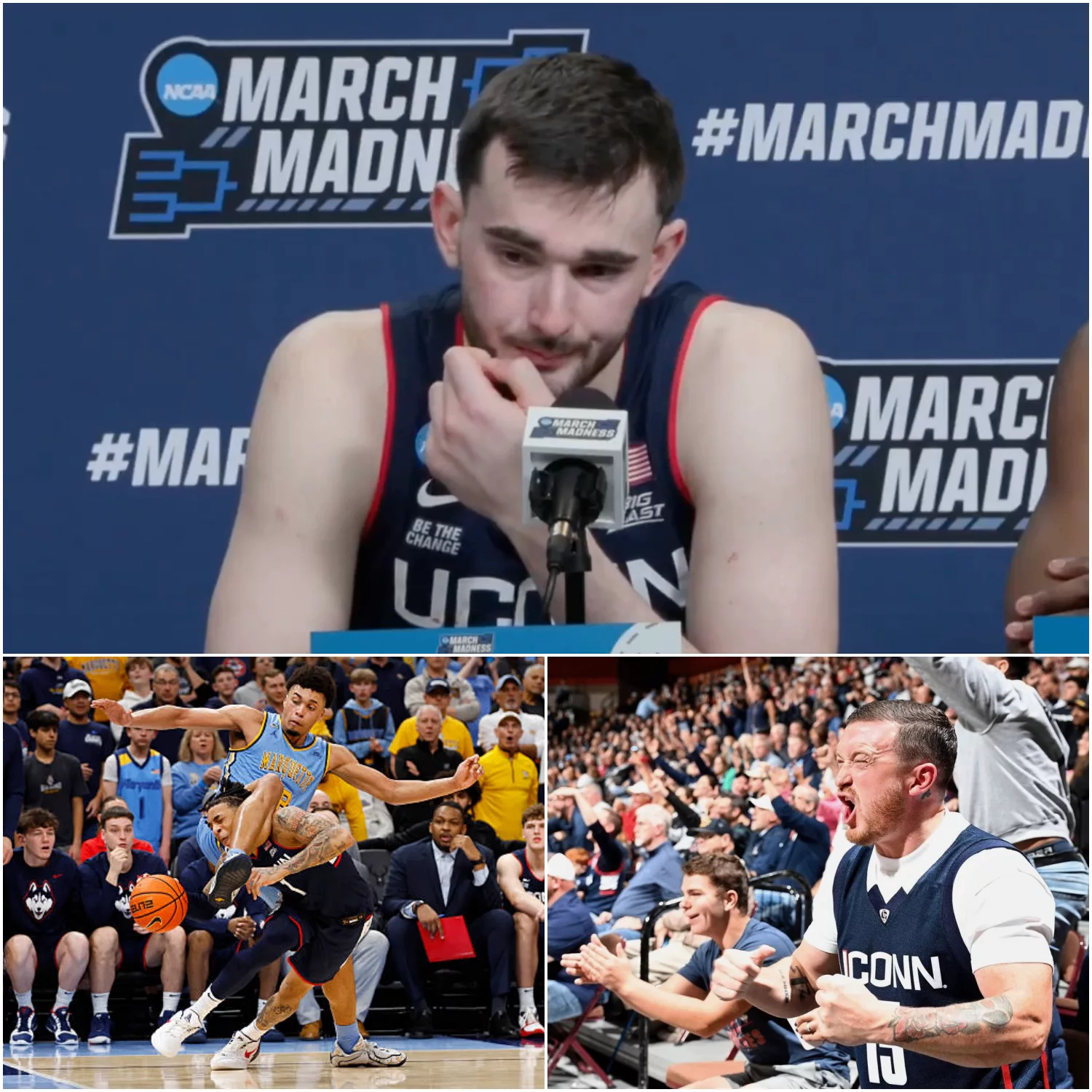 Alex Karaban’s Defiant Stand After UConn’s 62–68 Heartbreak at Marquette