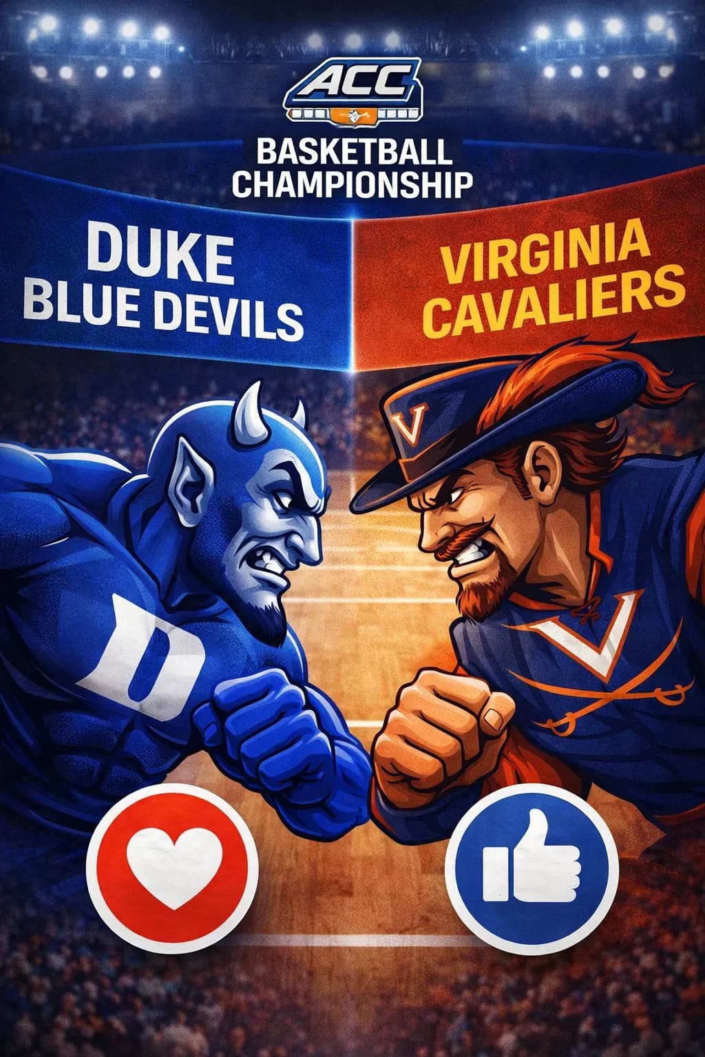TOBACCO ROAD TITANS: Duke and Virginia Set for Rescheduled ACC Championship War