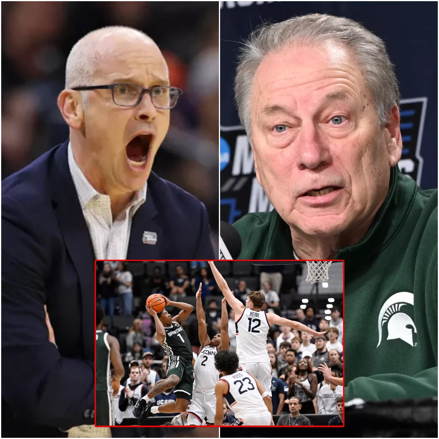 AN INSULT TO THE GAME: Tom Izzo Slams UConn’s "Unjust" Elite Eight Win as Dan Hurley Fires Back