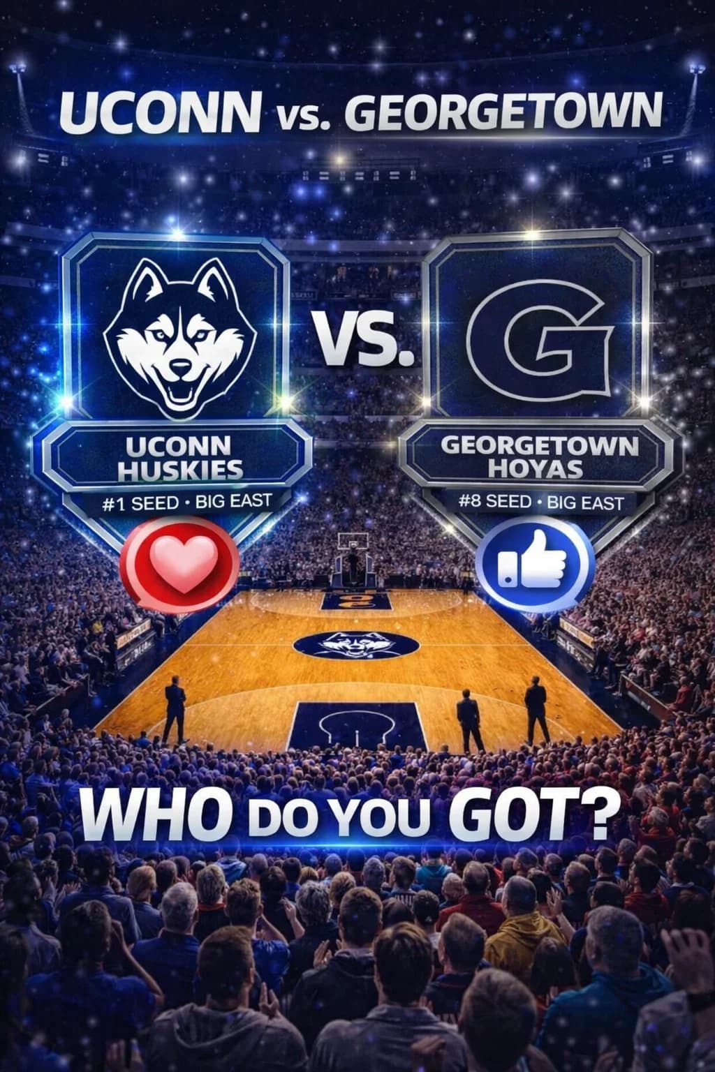 Huskies vs. Hoyas Tip-Off Moved to Prime Time for Bubble Battle