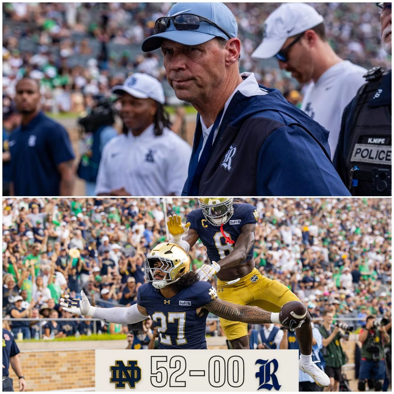 BREAKING NEWS: Scott Abell’s Postgame Gesture Draws Attention After Rice’s Crushing 52–0 Loss to Notre Dame