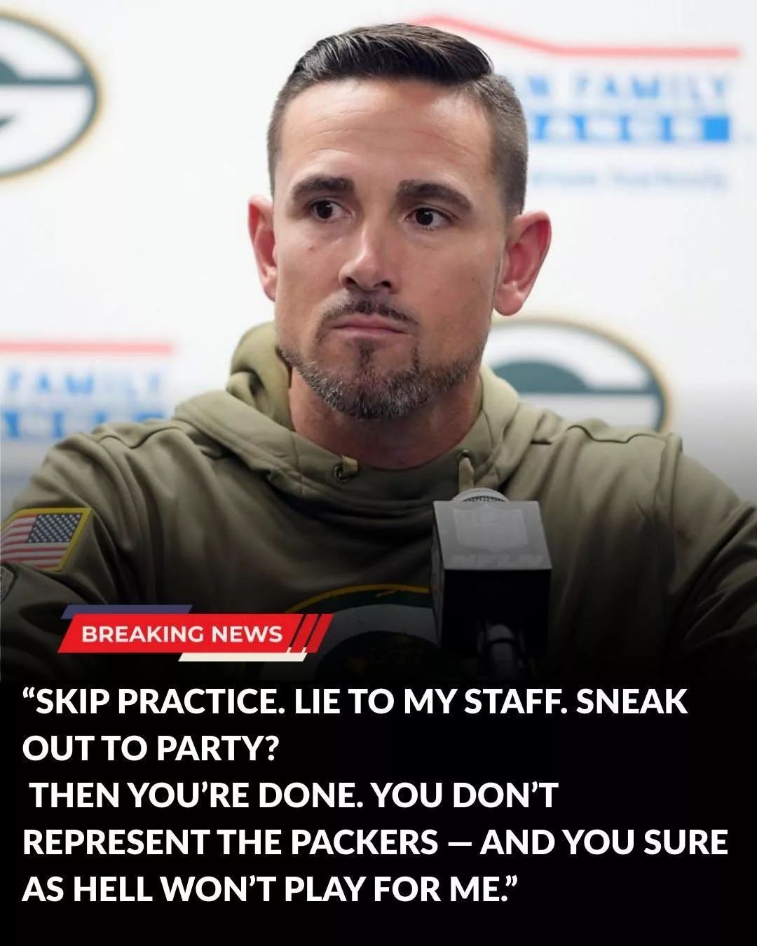BREAKING: Packers head coach Matt LaFleur has stunned the NFL with a hardline move — removing two rookies from all team activities after they skipped practice citing “health issues,” only to be caught partying at a nightclub that same night.