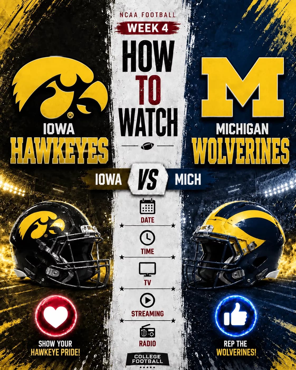 HOW TO WATCH: Iowa Hawkeyes vs. Michigan Wolverines — Game Time, TV Channel, Streaming Info, and Everything You Need to Know