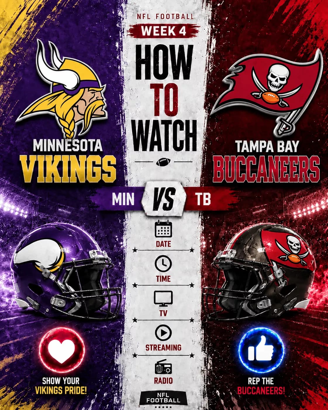 HOW TO WATCH: Minnesota Vikings vs. Tampa Bay Buccaneers — Game Time, TV Channel, Streaming Info, and Everything You Need to Know