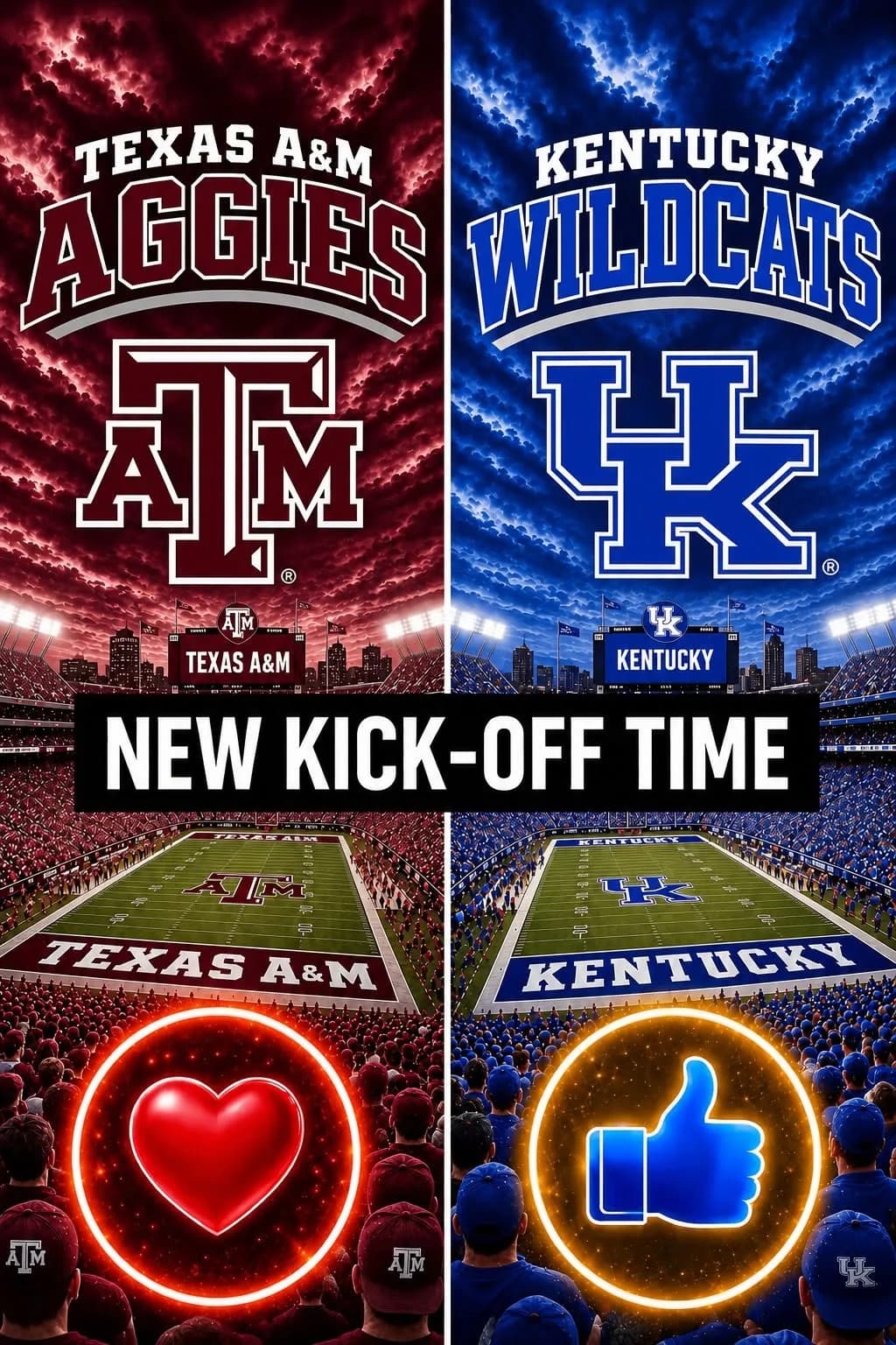 “CANCEL YOUR SATURDAY PLANS!” — COLLEGE FOOTBALL DROPS A SCHEDULE BOMB: Texas A&M Aggies vs. Kentucky Wildcats Set to Shake the Season