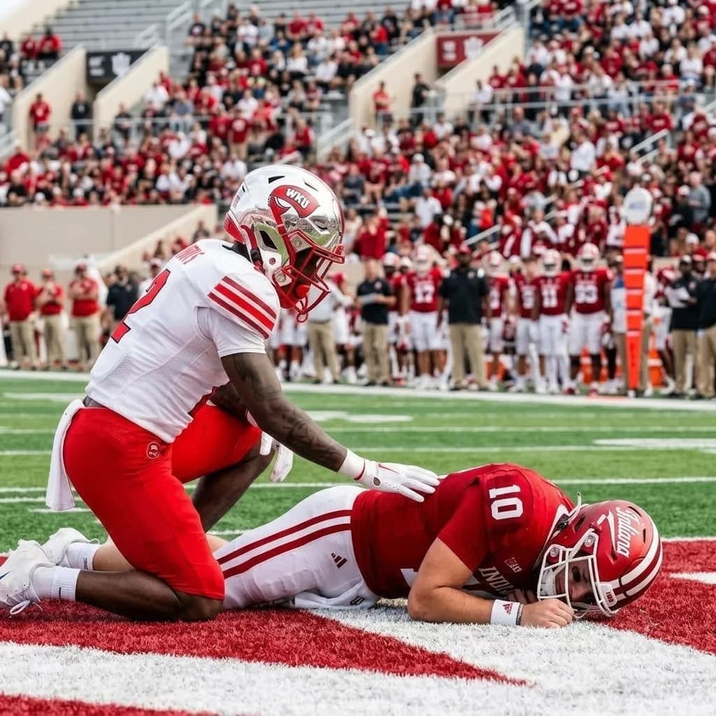 🚨 HORRIFIC VIDEO: Horrific video shows an Indiana Hoosiers football player suffering a devastating arm injury after taking a brutal flying knee to the head while trying to make a tackle [VIDEO] 🏈👍🔥⚠️