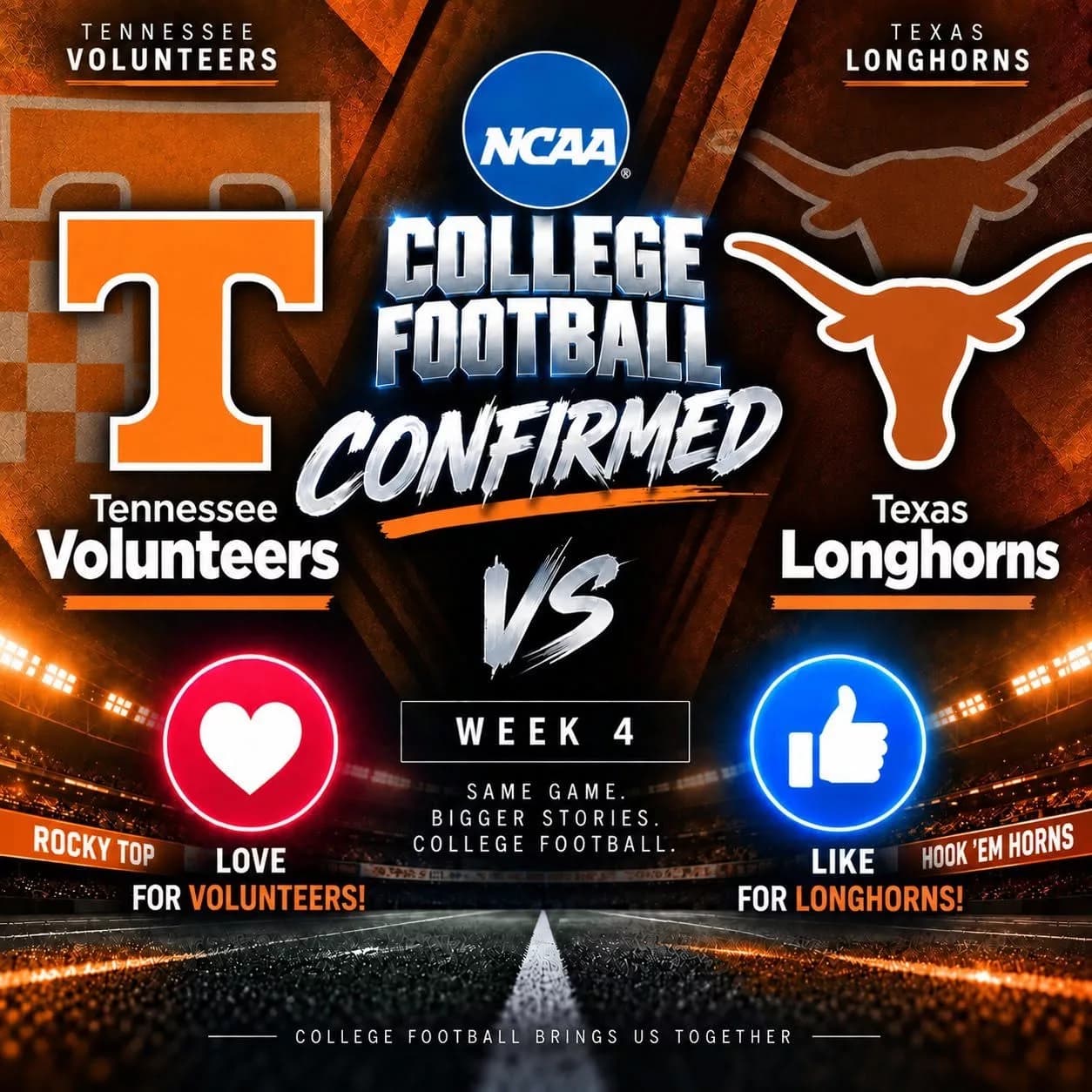🚨🏈 NCAA CONFIRMED: TENNESSEE VOLUNTEERS VS. TEXAS LONGHORNS — A CAN’T-MISS SEC SHOWDOWN WITH EVERYTHING ON THE LINE! 🔥