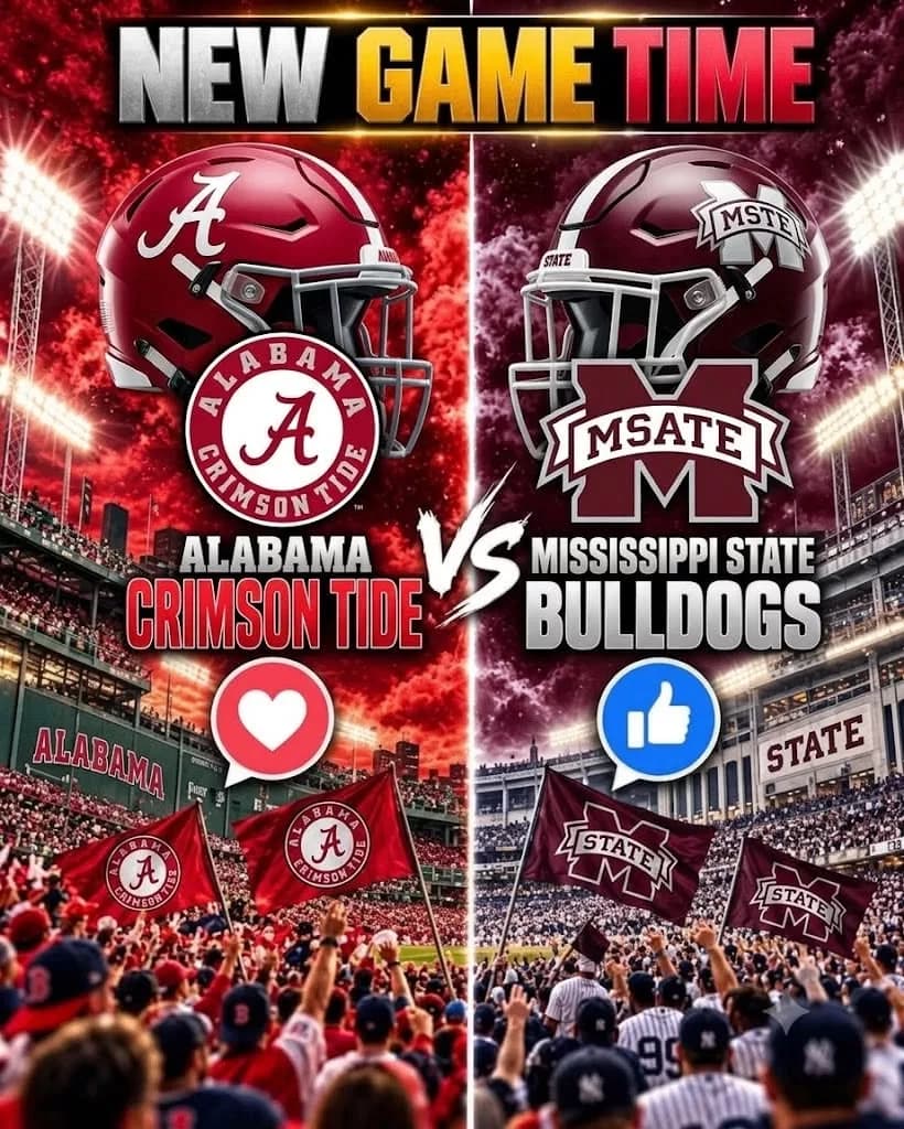 🚨 “CANCEL YOUR PLANS!” — COLLEGE FOOTBALL DROPS A MASSIVE SCHEDULE UPDATE: ALABAMA CRIMSON TIDE VS. MISSISSIPPI STATE BULLDOGS SHOWDOWN IS SET TO SHAKE THE SEC!
