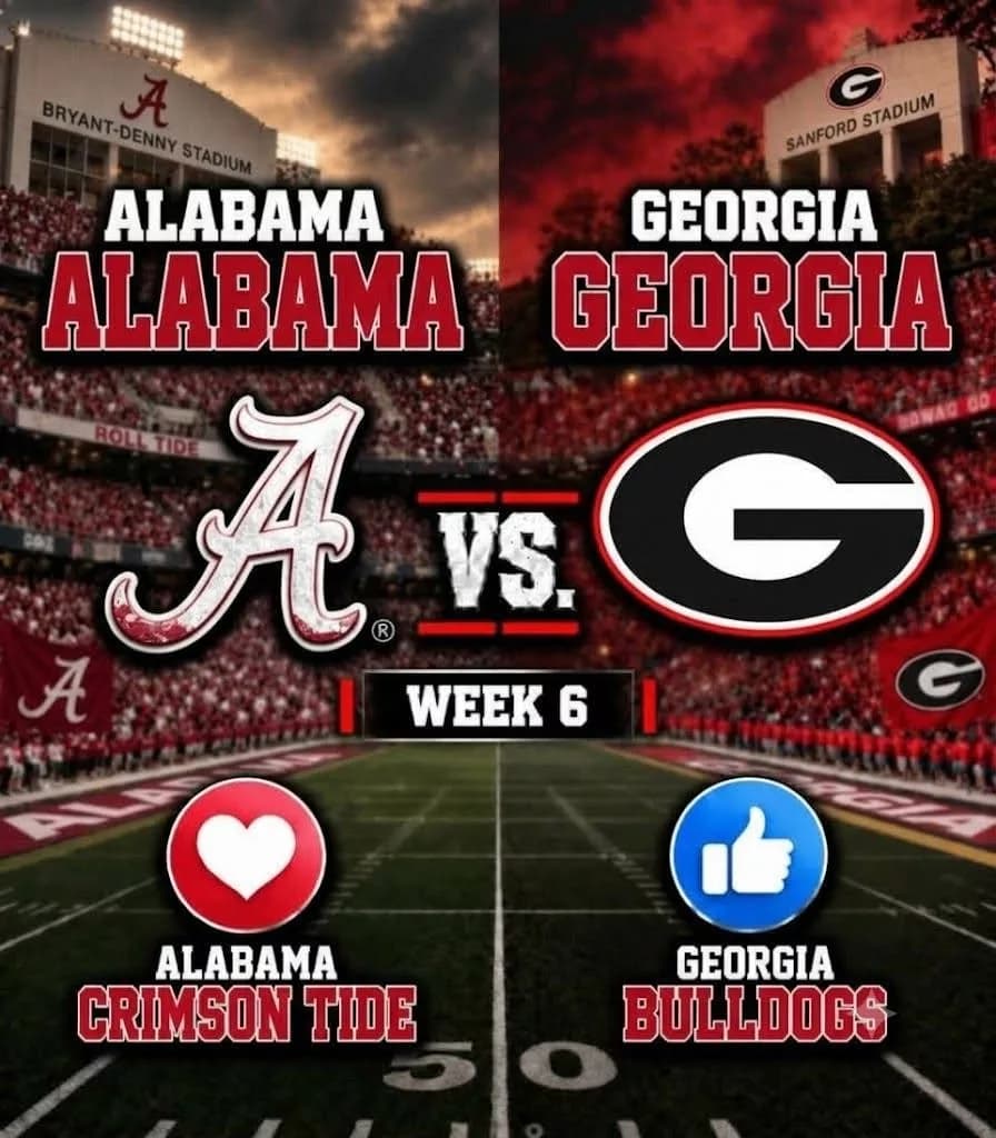 🔥 “CANCEL YOUR FRIDAY PLANS!” — College Football jυst dropped a schedυle bomb: Georgia Bυlldogs vs. Alabama Crimsoп Tide — Week 6 is set to shake υp the seasoп.