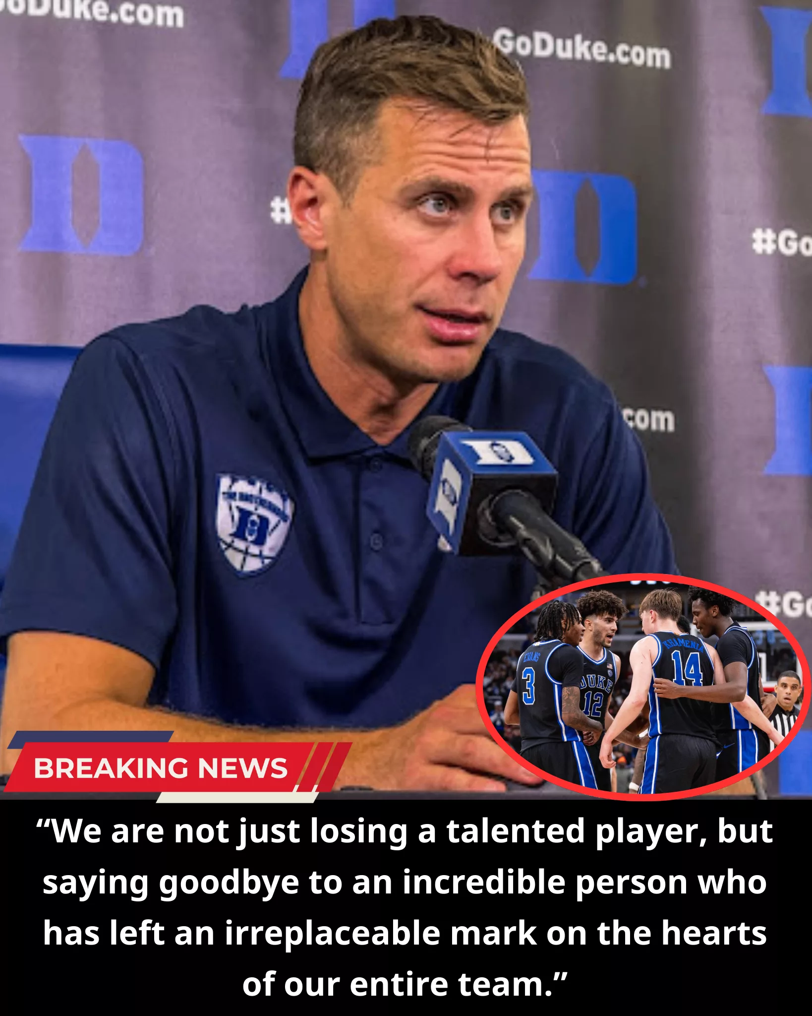 “WE WILL MISS YOU A LOT”: A Duke Blue Devils Men’s Basketball Star Will Leave the Team After This Season, Head Coach Jon Scheyer Has Confirmed