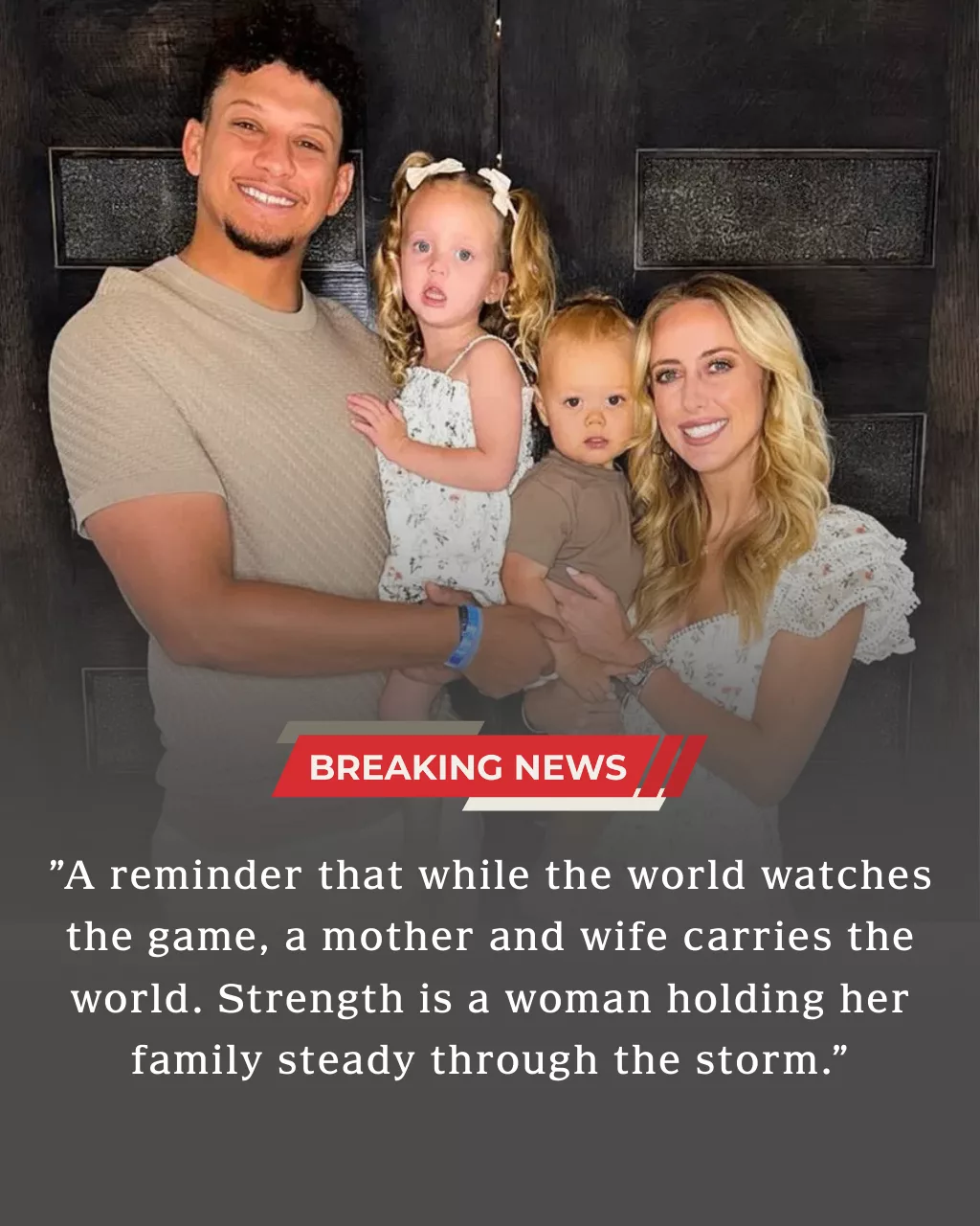 Behind the headlines, there’s a woman holding everything together. While Patrick Mahomes fights through injury, Brittany Mahomes has been fighting a different battle — caring for a hurt husband and a child facing a sudden allergic scare. Two fears, one heart, no spotlight. In the middle of uncertainty, she showed what strength really looks like — quiet, unseen, unbreakable — and what she shared wasn’t just an update, it was a reminder of how much a family carries behind the scenes.