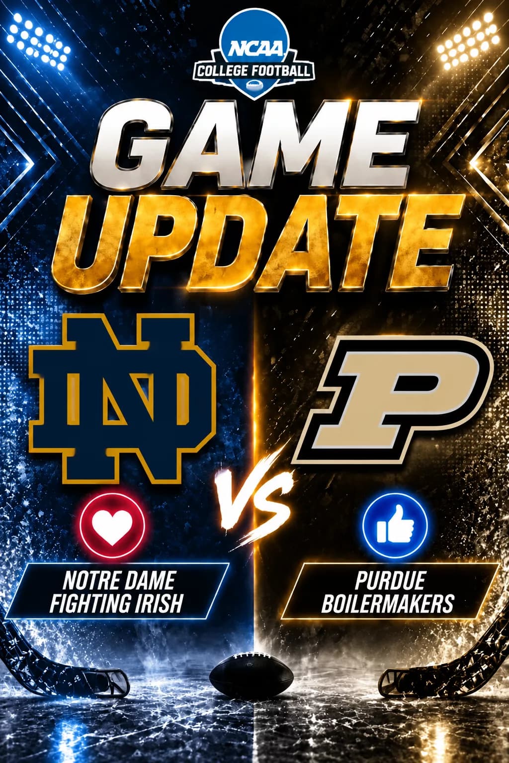 NCAA SCHEDULE UPDATE: Notre Dame Fighting Irish vs. Purdue Boilermakers — GAME TIME CONFIRMED