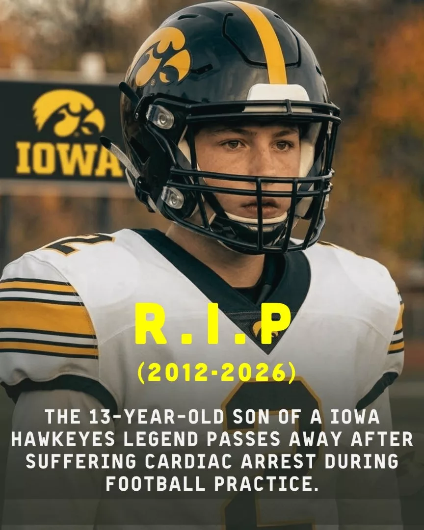 💔 SAD NEWS: 13-year-old son of a Iowa Hawkeyes legend d.i.e.s after going into cardiac arrest during football practice