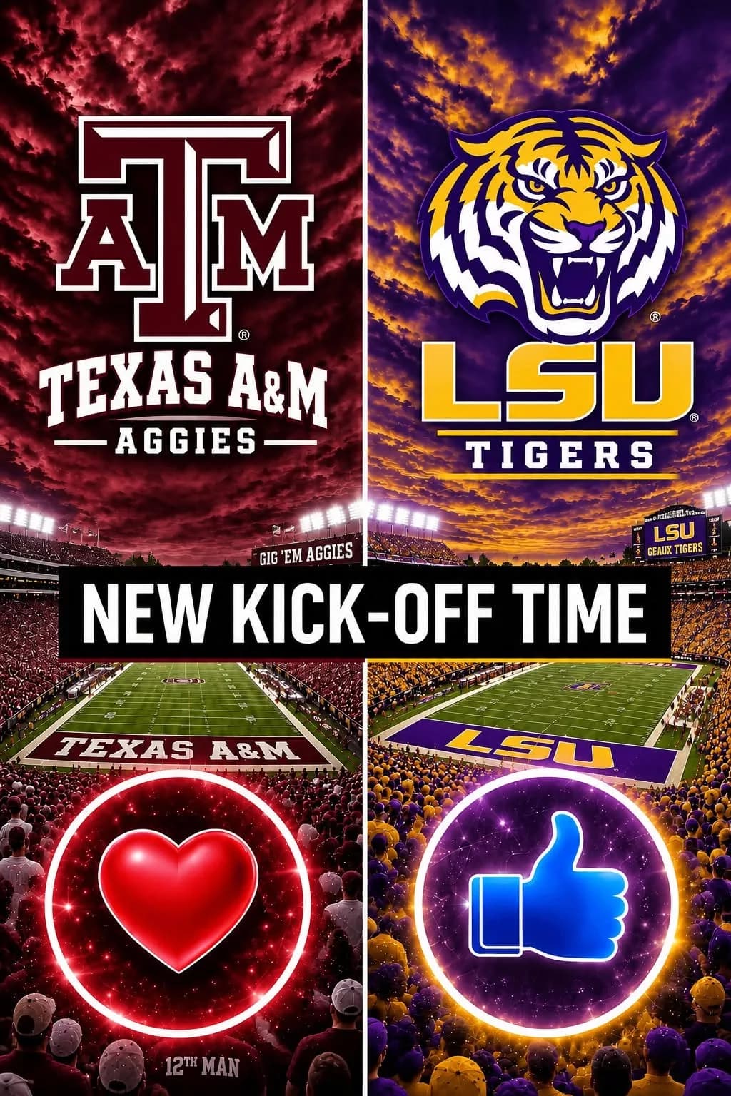 π₯ βCANCEL YOUR SATURDAY PLANS!β β College Football Just Dropped a Major Schedule Bomb: Texas A&M Aggies vs. LSU Tigers Set for a Must-See SEC Primetime Showdown That Could Shake the Entire Season