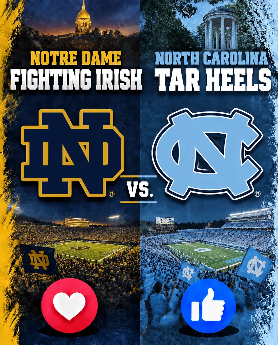 GAME TIME MOVED: Notre Dame Fighting Irish vs. North Carolina Tar Heels Rescheduled — Important Info Below